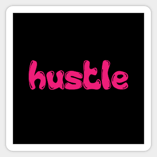 Hustle Pink Cartoonish Sticker